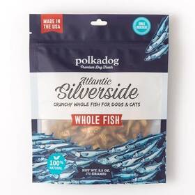 Polkadog 858160007502 Atlantic Silverside Whole Fish Dog Treats All-natural For Dogs Pets