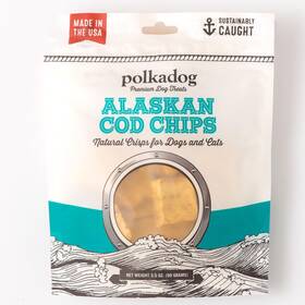 Polkadog 895879002763 Crunchy Alaskan Cod Chip Dog Treats 100% Wild-caught Fish Treat For Dogs Ca