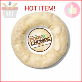 Pork Chomps 015958965363 Baked Skin Dog Chew 6-inch Bagel 1 Count