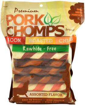 Dt521v Pork Chomps Premium Twists Large 24 Ct Tgml