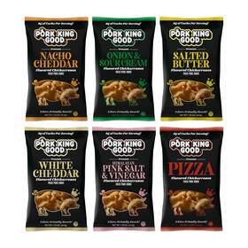 Pork King Good 850008538308 Rinds Variety 6 Pack 1.75 Ounce Of