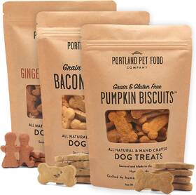 Dff-gfgn5t Portland Pet Food Company Natural Dog Treats Variety Pumpkin Gingerbread And Bacon