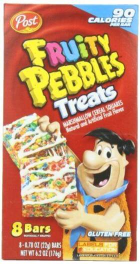 Post 884912001399 Fruity Pebbles Treats 6.2-ounce Pack Of 4 0.78 Ounce 32