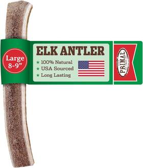 Primal Pet Foods 445050494431 Antlers For Dogs Grade A Split Elk Large Canines 30-45 Lb N
