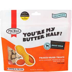 Primal Pet Foods 810076941196 Freeze Dried Dog Treats Youftre My Butter Half Chicken And Peanut Butte