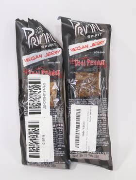 Primal Spirit 838455000197 - Vegan Jerky Seitan Thai Peanut 28g Pack Of 2