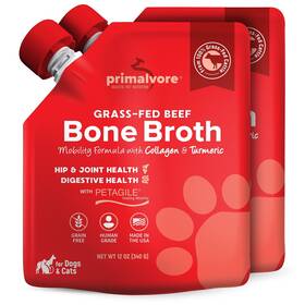 Bbb02 Primalvore Grassfed Beef Bone Broth For Dogs &cats Mobility Formula With Collag