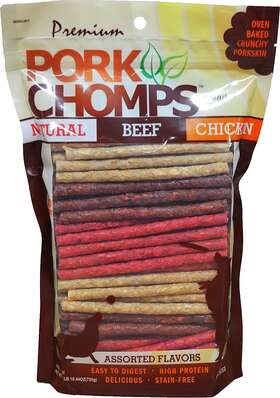 Dt910v Products Inc. 726084904408 Pork Chomps Dog Chews 5-inch Munchy Sticks Assorted Flavors 100 Count