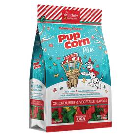 Pup Corn 738039209049 Plus - Puffed Dog Treats With Prebiotics And Probiotics Holiday Cheer Flavo