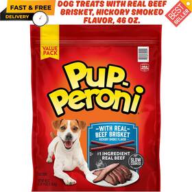 Pup-peroni 079100322442 Dog Treats Real Beef Brisket Hickory Smoked Flavor 46 Oz Soft Chew