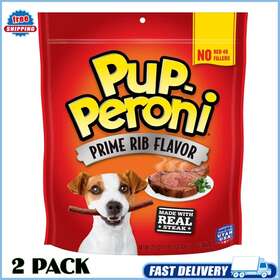 Pup-peroni 079100836260 Pack Of Two Prime Rib Flavor Dog Treats 22.5oz Bag