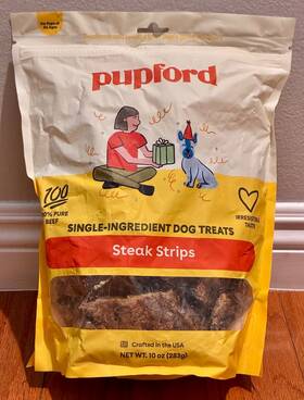 Pupford 850051644414 Steak Strips Beef Jerky Dog Treats - 10 Oz Made In Usa Exp 12/18/25