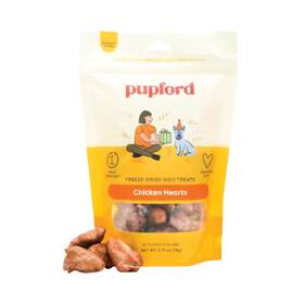 Pupford 850051644483 Freeze Dried Chicken Hearts Treat For Dogs And Puppies - Healthy Natural