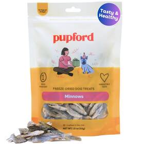 Pupford 850051644506 Freeze Dried Minnows For Dogs And Puppies - Healthy Natural Single Ingredient