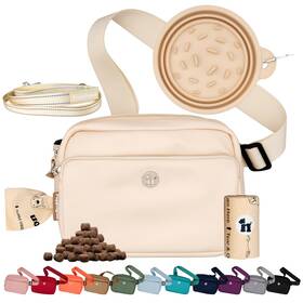 B0dfs7vgfd Puppington 3-in-1 Crossbody Dog Treat Pouch For Pet Training - Compostable Poop