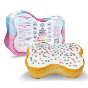 Puppy Cake 011586991101 Dog Birthday Kit Complete And Icing Mix Candle Silicone Pan