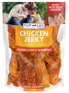 Pur Luv 073091847168 Chicken Jerky Dog Treats 32oz 100% Real Healthy High Protein