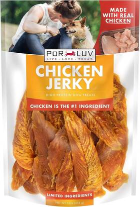 84715 Pur Luv Dog Treats Chicken Jerky For Dogs Made With 100% Real Breast 16