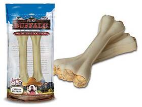 5666 Pure Buffalo 2 Pk 8 Inch Pressed Bully Bone