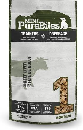 1pbmt85bl24 Pure Treats Inc. Mini Beef Freeze Dried Dog 1 Ingredient Made In Usa 3oz