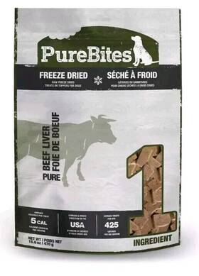 1pb1248bl4 Purebites Freeze Dried Beef Liver For Dogs 16.6oz 470g