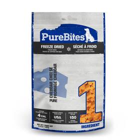 Purebites 740023563433 Cheese Freeze Dried Dog Treats 1 Ingredient Made In Usa 4.2oz