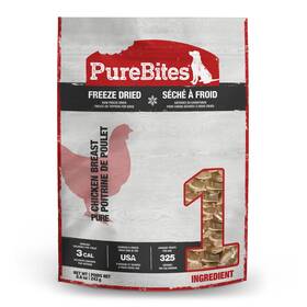 Purebites 878968002615 Chicken Freeze Dried Dog Treats 1 Ingredient Made In Usa 8.6oz