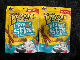 Purina 038100101709 Beggin Bacon And Peanut Butter Flavored Flavor Stix 6 Oz Lot Of 2 12oz