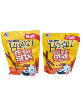 Purina 038100103413 2 Beggin Flavor Stix Dog Treats With Bacon And Cheddar Snacks 8oz Each