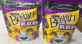Purina 038100107091 Beggin Blocks Dog Treats Original With Bacon Lot Of Two 25 Oz Each