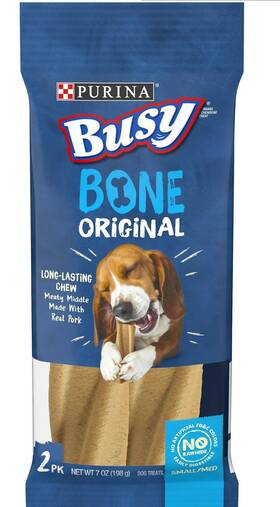 12245330 Purina Busy Original Pork Flavor Small/medium Dog Bone Treats - 2 Count