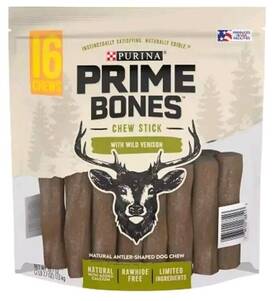 18876 Purina Prime Bones Chew Stick With Wild Venison 16 Chews