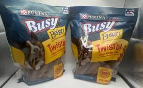 Purina 313039066047 Lot Of 2 - Busy With Begginft Small/medium Breed Dog Treats Twistftd