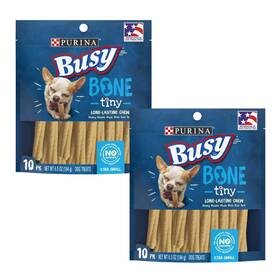 35951642 Purina Extra Small Dog Treats Real Pork Long-lasting Chews 6.5 Oz 10 Ct