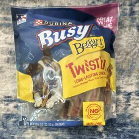 6542424 Purina Busy Begginft Twistftd Bacon Chew Dog Treats Small/medium 10 Count