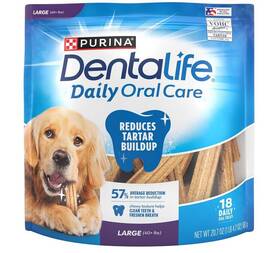 Purina 744110542899 Dentalife Made In Usa Facilities Large Dog Dental Chews Daily - 18 Ct