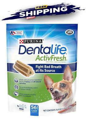 Purina 744759042019 Dentalife Activfresh Daily Oral Care Dog Chews Treats 56 16.9oz