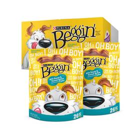 Purina Beggin 038100194367 Begginft Strips With Real Meat Dog Treats Bacon And Peanut Butter