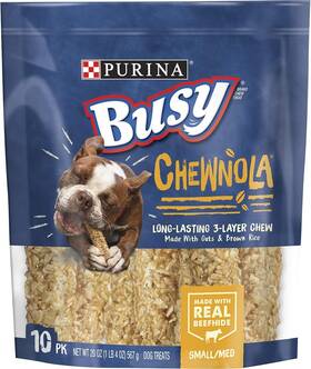 00038100175700 Purina Busy Rawhide Small/medium Breed Dog Bones 1.25 Pound Pack Of 1
