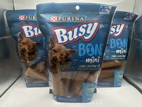 Purina Busy 014891427587 Lot Of 3 - Mini Small Breed Dog Bones