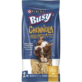 Purina Busy 038100130143 Rawhide Small/medium Breed Dog Bones Chewnola With Oats And Brown Rice - Pack