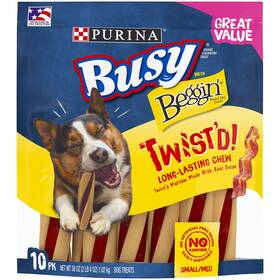 Purina Busy 038100172686 With Begginft Made In Usa Facilities Small/medium Breed Dog Treats Twistftd -