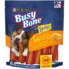 Purina Busy 038100192035 With Begginft Made In Usa Facilities Medium Dog Treats Twistftd Cheddar And Hi