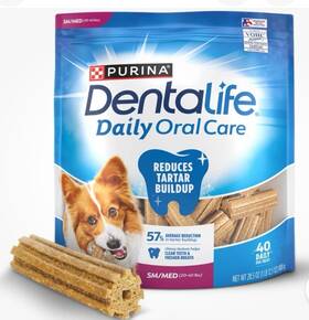 Purina Dentalife 740023262305 Daily Oral Care Chicken Flavor Small/medium Breed Dog Dental Ch