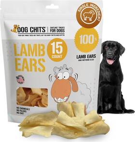 Q2 Distribution 445036148150 Dog Chits Lamb Ears For Dogs 100% Natural Baked Ear Treats Grain-fr