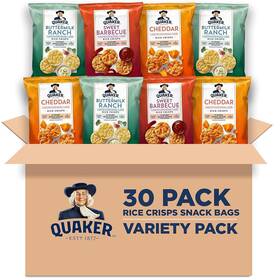 00030000564646 Quaker 030000564646 Rice Crisps Gluten Free 3 Flavor Single 0.67 Ounce Pack Of 30