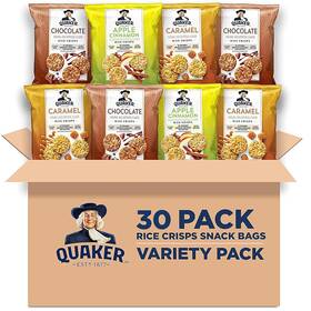 Quaker 030000566329 Rice Crisps Gluten Free 3 Flavor Sweet 0.91 Ounce Pack Of 30