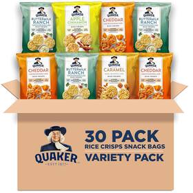 Quaker 030000568019 Rice Crisps Gluten Free 4 Flavor Sweet And 20.1 Ounce Pack Of 1