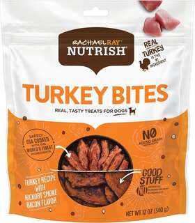 Rachael Ray Nutrish 071190001702 Turkey Bites Real Meat Grain Free Dog Treats 12 Oz