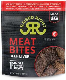 00850004668009 Raised Right Pets Llp Beef Meat Bites Single Ingredient Liver Treats For Dogs And Cats - 5